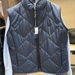 Fay Men's Navy Quilted Vest